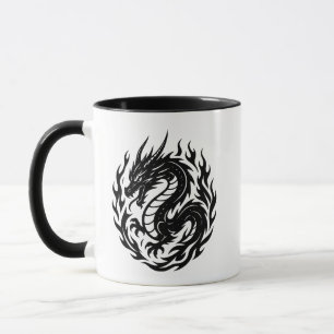 Mug Tatouage de style Dragon de Feu Enroulé