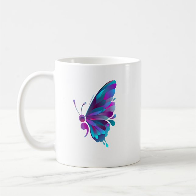 Mug tatouage semi-côlon T-Sh à demi-côlon semicolon vi (Gauche)