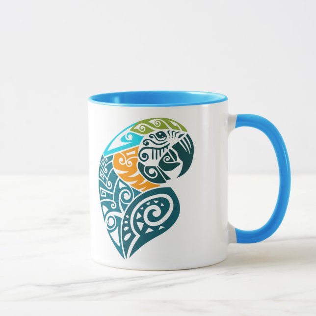 Mug Tatouage tribal d'ara de bleu et d'or (Droite)