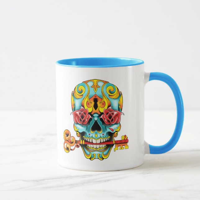 Mug tattoo Sugar skull Tasse (Rechts)