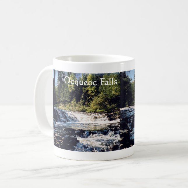 Mug Taupe de Ocqueoc Falls (Devant gauche)