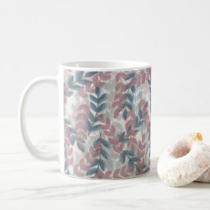 Mug Taupe doux et motif floral Ivy Navy mat