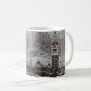 Mug Taupe et Cyan en détresse Skyline Venise Italie