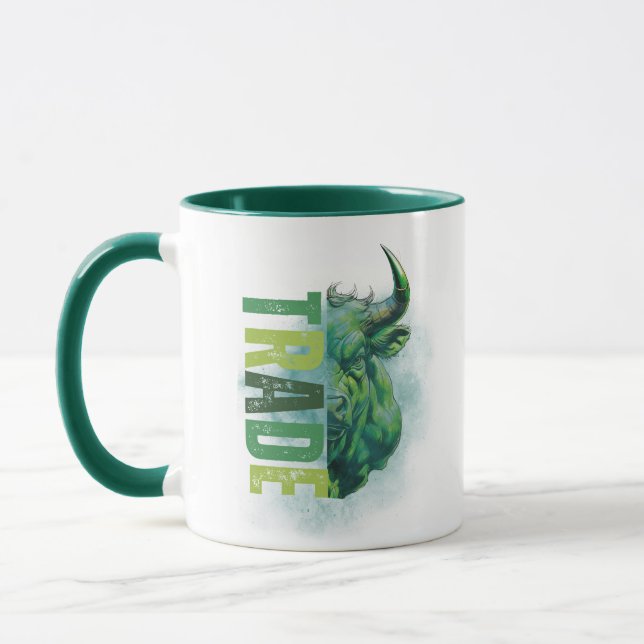 Mug Taureau vert | Conception commerciale | Marbre (Gauche)