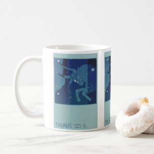 Mug Taurus Bull Constellation Astrologie Zodiaque Vint