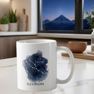 Mug Taurus Starry Night Constellation Custom Name 