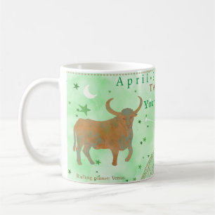 Mug Taurus Vintage. Zodiaque personnalisable