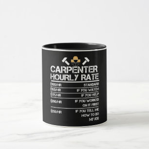 Mug Taux horaire du charpentier
