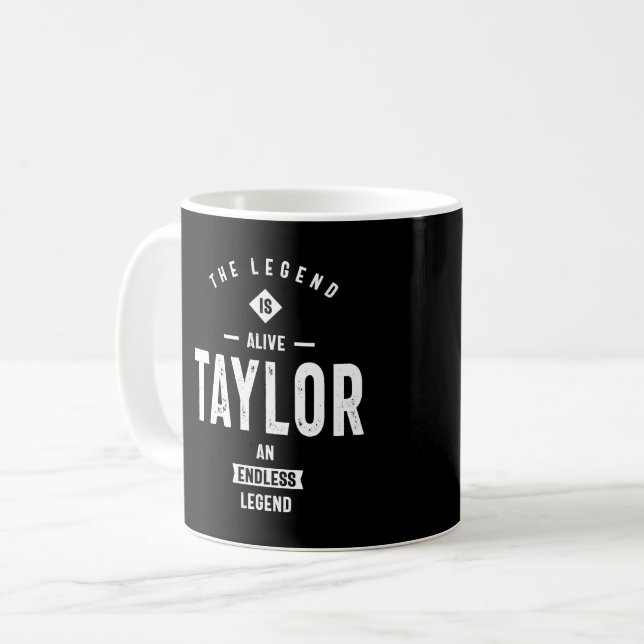 Mug Taylor Nom personnalisé Anniversaire Cadeau (Devant gauche)