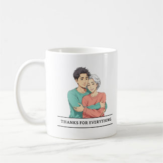 Mug Taza blanca día de la madre con diseño anime