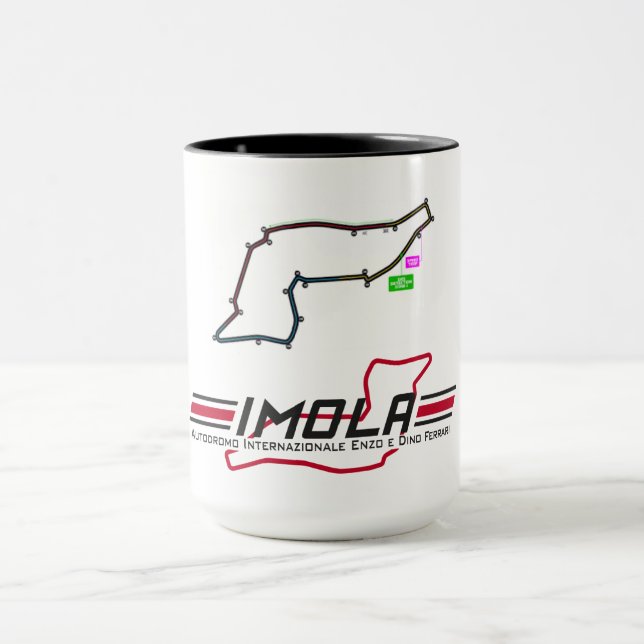 Mug Taza circuito circuito de imola (Centre)