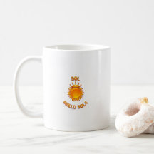Taza clacica blanca Sol Brillante Sola 