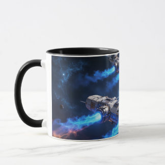 Mug Taza con nave entrando en agujer interdimensional