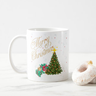 Mug Taza de cafe navideña con Arbol y reaglos