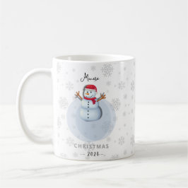 Mug Taza de muñeco de nieve de Navidad personalizada