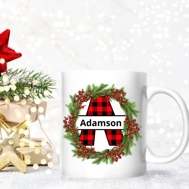 Mug Taza de navidad personalizada con letra A (Créateur téléchargé)