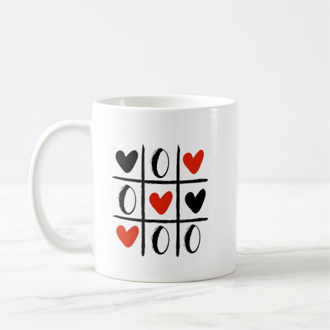 Mug Taza de porcelana  JUEGO DE CORAZONES (Gauche)