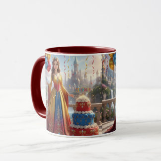 Mug Taza de Princesa – Diseño de Cumpleaños con Pastel