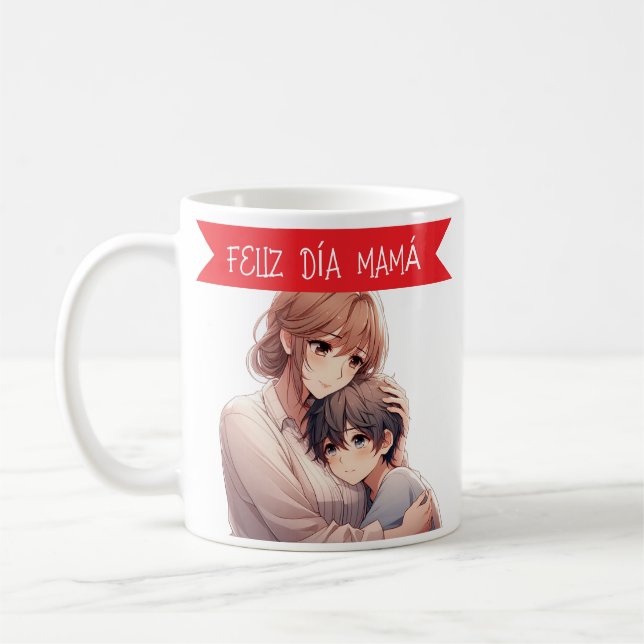 Mug Taza día de la madre diseño anime (Gauche)