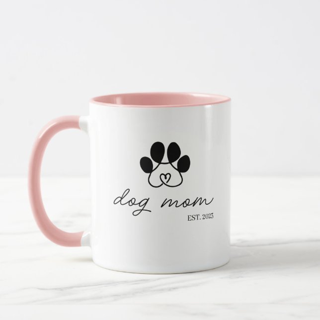 Mug Taza dog mom customizable (Gauche)