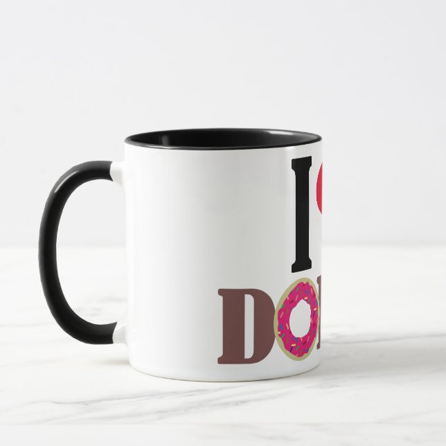Mug Taza I LOVE DONUTS (Gauche)