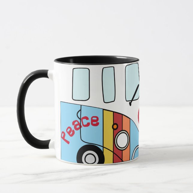 Mug Taza Kombi Arcoíris Peace – Diseño Hippie Psicodél (Gauche)