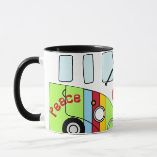 Mug Taza Kombi Verde Neón – Diseño Psicodélico Brillan