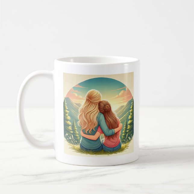 Mug Taza madre hija adolescente (Gauche)