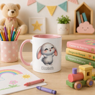 Mug Taza para niños personalizada con diseño de animal