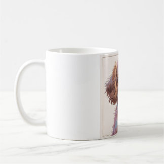 Mug Taza Perrete Adorable Blanco y Marrón – Amor perru