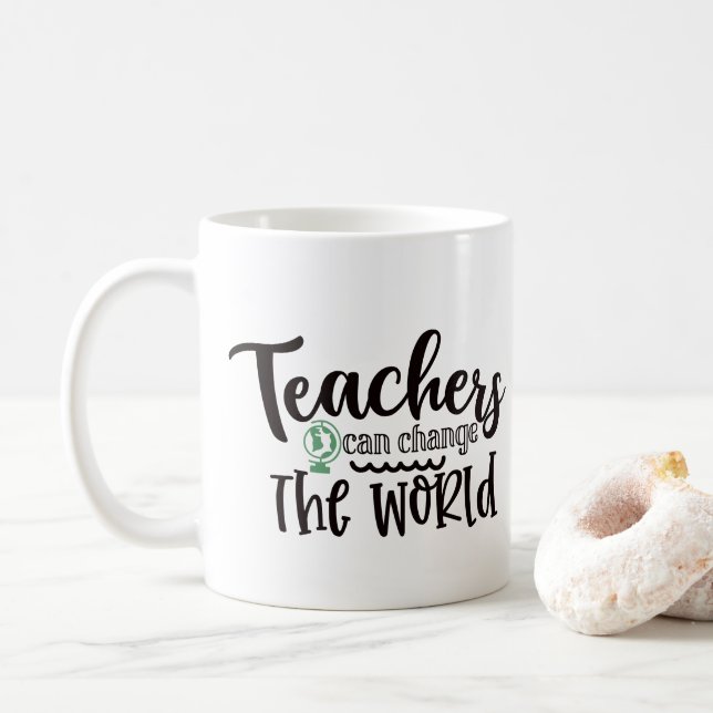 Mug Teacher Can Change The World (Avec donut)