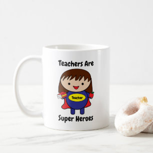 Mug Teacher Super Hero Cute Personnaliser