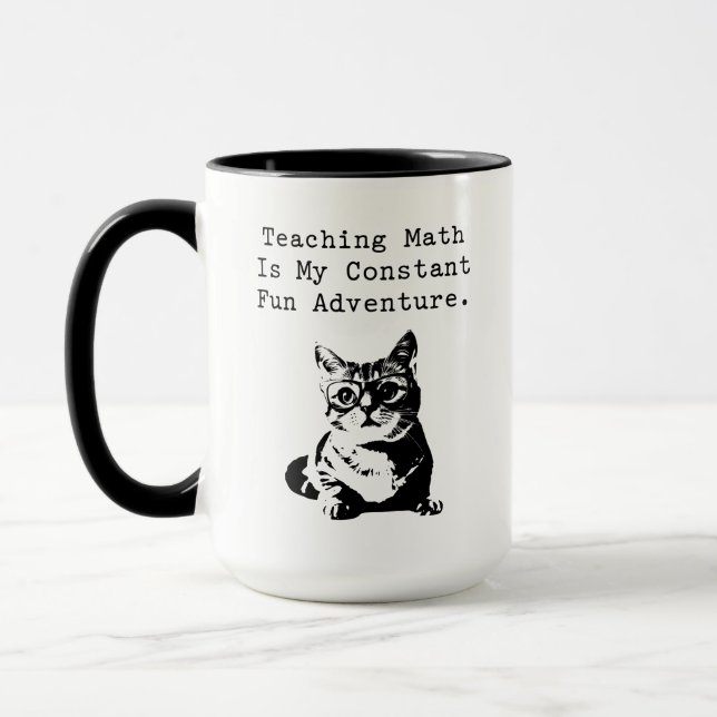 Mug Teaching Math Fun Adventure Educator Life (Gauche)