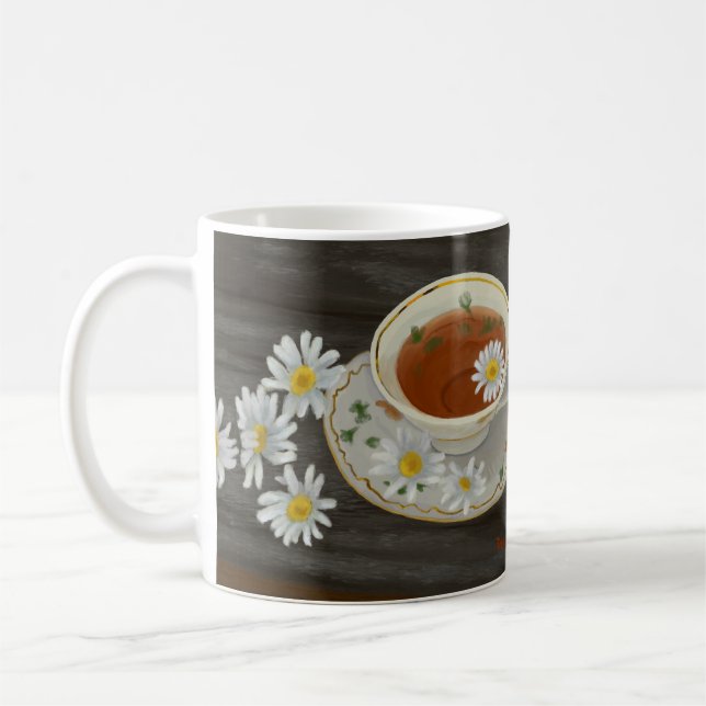 Mug Teacup avec Fleurs Uplifant Verse (Gauche)