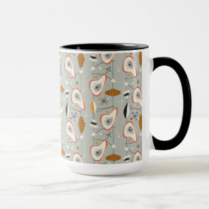 Mug Teal géométrique et motif bleu