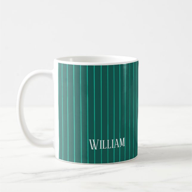 Mug Teal pinstripes (Gauche)