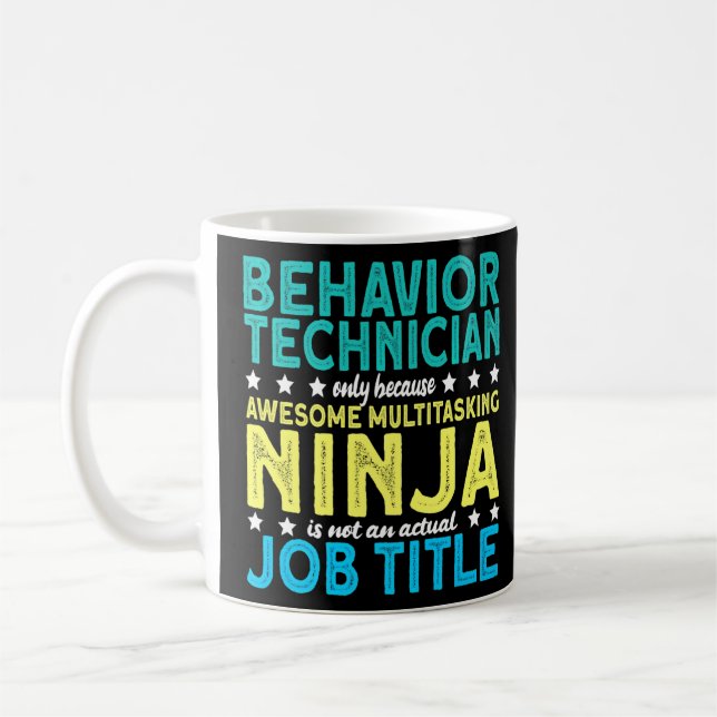 Mug Technicien comportemental Ninja Aba Thérapiste (Gauche)