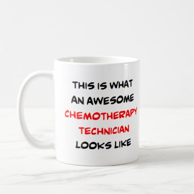 Mug technicien en chimiothérapie, génial (Gauche)