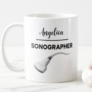 Mug Technicien en échographie Nom personnalisé Cadeau 