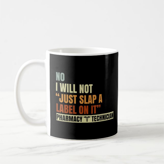 Mug Technicien en pharmacie certifié Accessoires Nouve (Gauche)