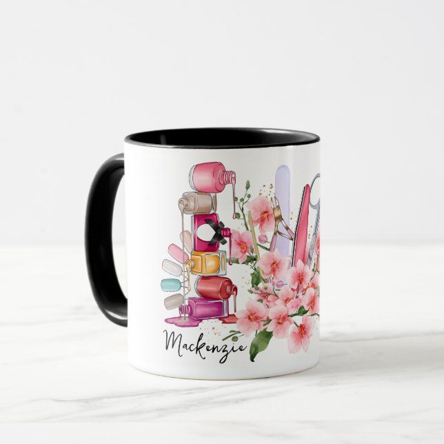 Mug Technologie de l'ongle personnalisée (Devant gauche)