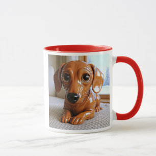 Mug Teckel Brun 3D Tasse