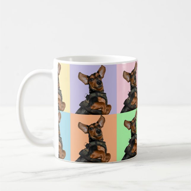 Mug Teckel d'art de bruit (Gauche)