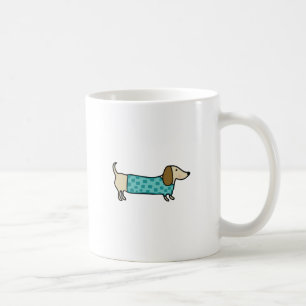Mug Teckel mignon dans le bleu en bon état