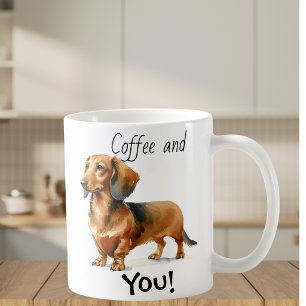 Mug Teckels Marron Personnalisé Café
