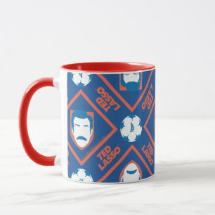 Mug Ted Lasso   Motif de diamant face et balle