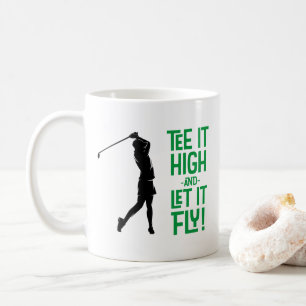 Mug Tee de golf mignon humour drôle sports pro noir ve
