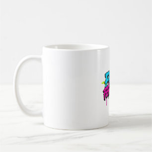 Mug Tee de graffiti sans peur - Desig de peinture en v