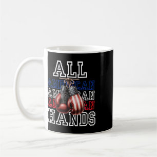 Mug Tee-shirt All American Hands Drapeau Usa Gants de