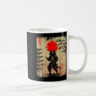 Mug Tee-shirt graphique drôle de chat samouraï d'art j